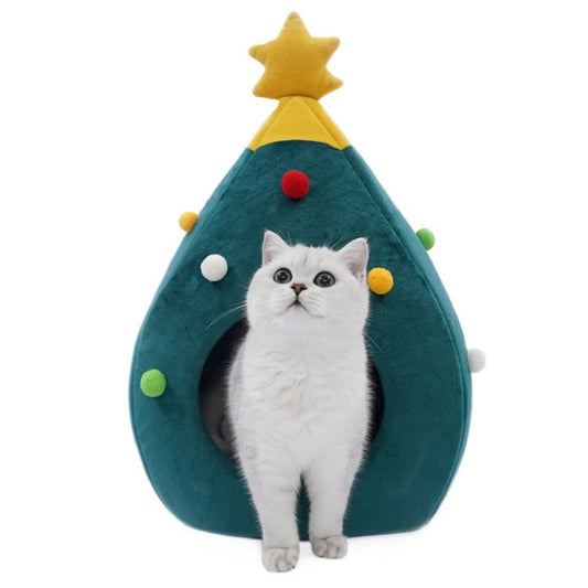 Cat Christmas Tree Bed – Festive Holiday Hideaway