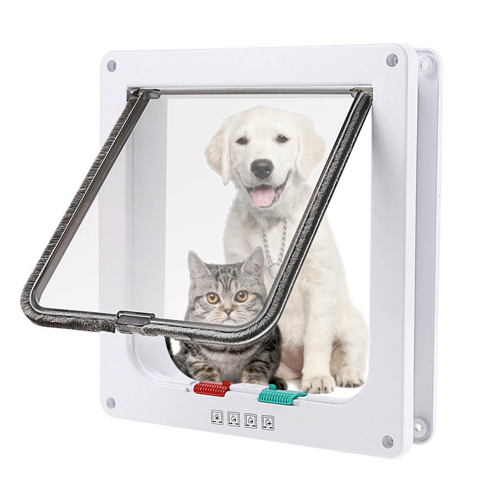 Magnetic 4-Way Locking Door Flap – Easy Install for Cats & Small Dogs