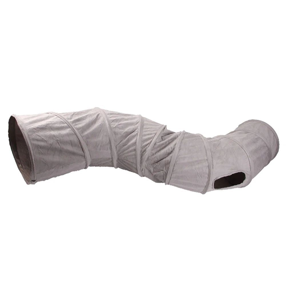 Collapsible S-Shape Cat Tunnel - Interactive Play Tube for Small Pets