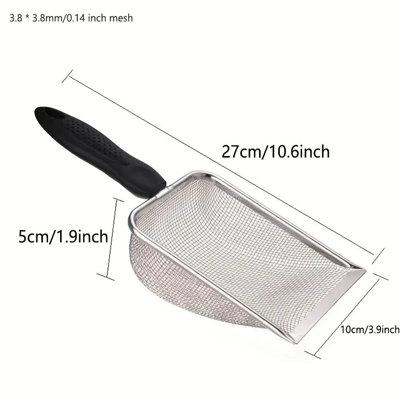Stainless Steel Cat Litter Scoop with Small Mesh