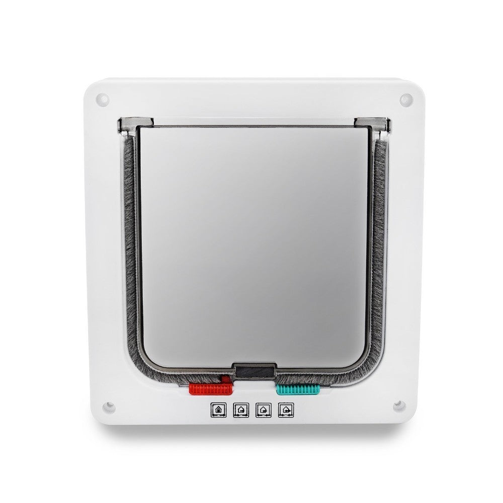 Magnetic 4-Way Locking Door Flap – Easy Install for Cats & Small Dogs