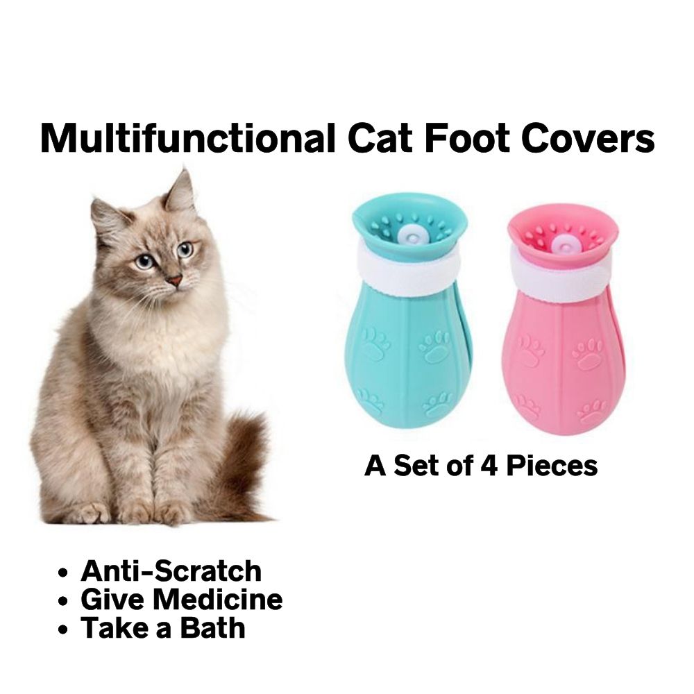 Adjustable Anti-Scratch Cat Paw Covers – Non-Slip