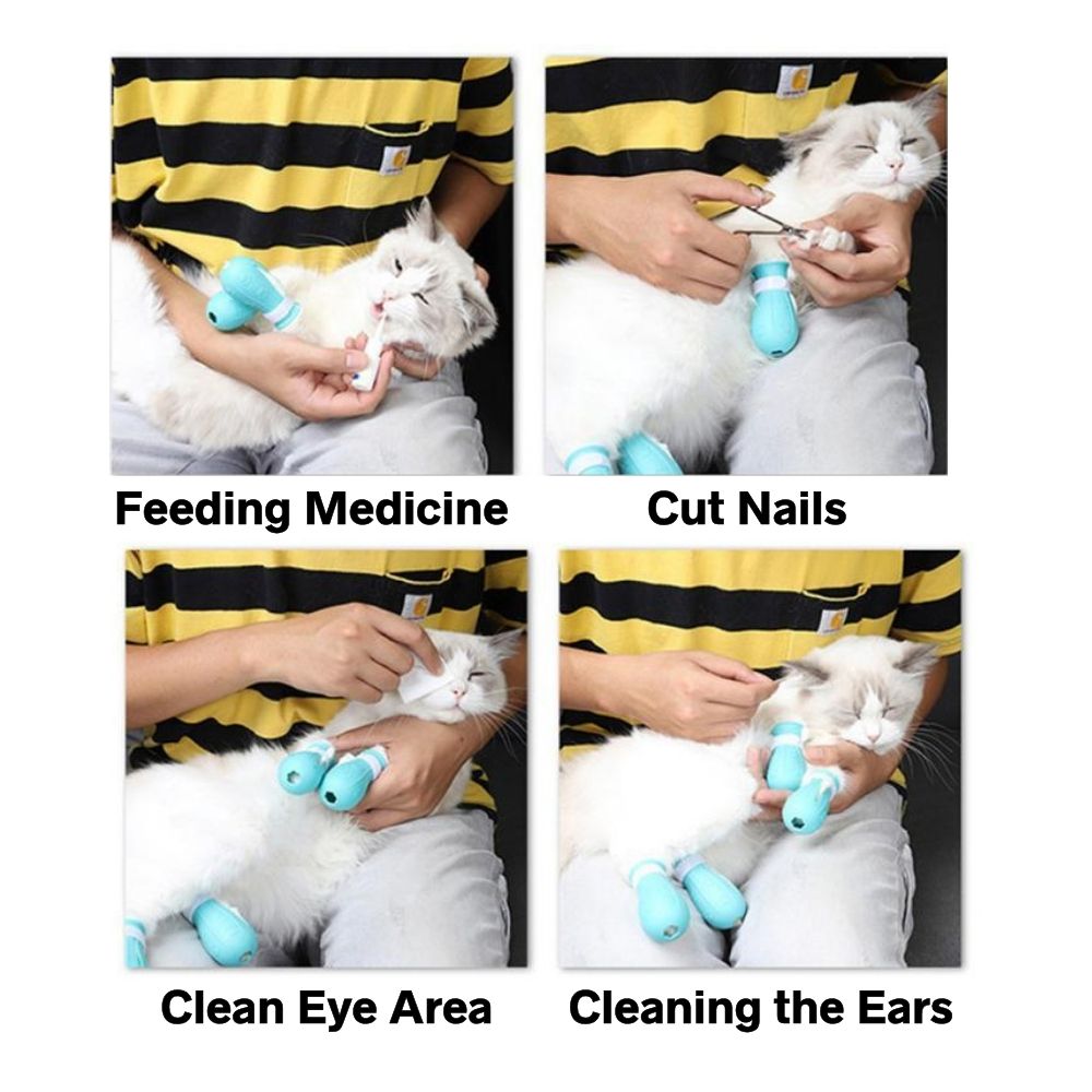 Adjustable Anti-Scratch Cat Paw Covers – Non-Slip