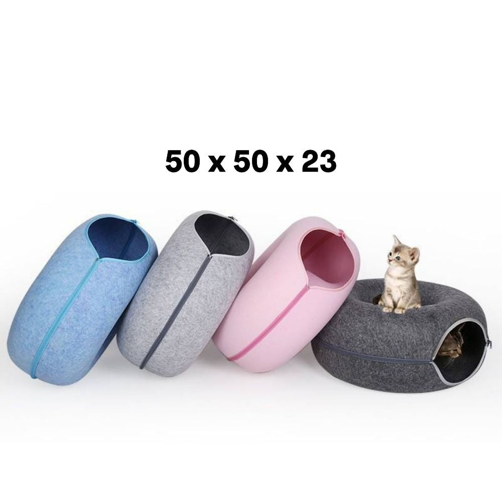 Durable Felt Cat Tunnel with Zipper