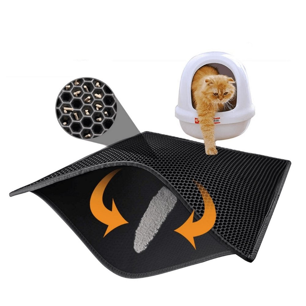 Double-Layer Non-Slip Cat Litter Mat