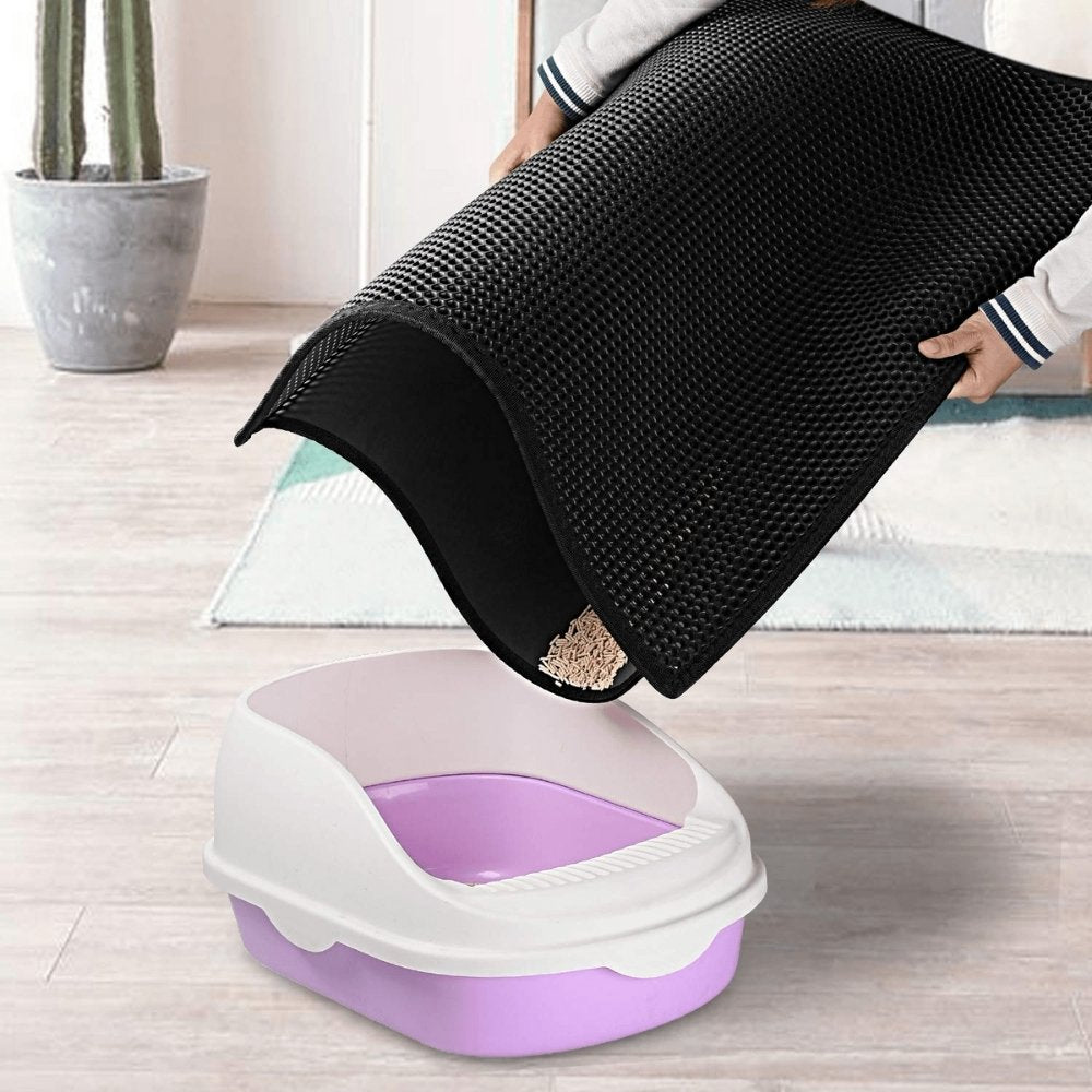Double-Layer Non-Slip Cat Litter Mat