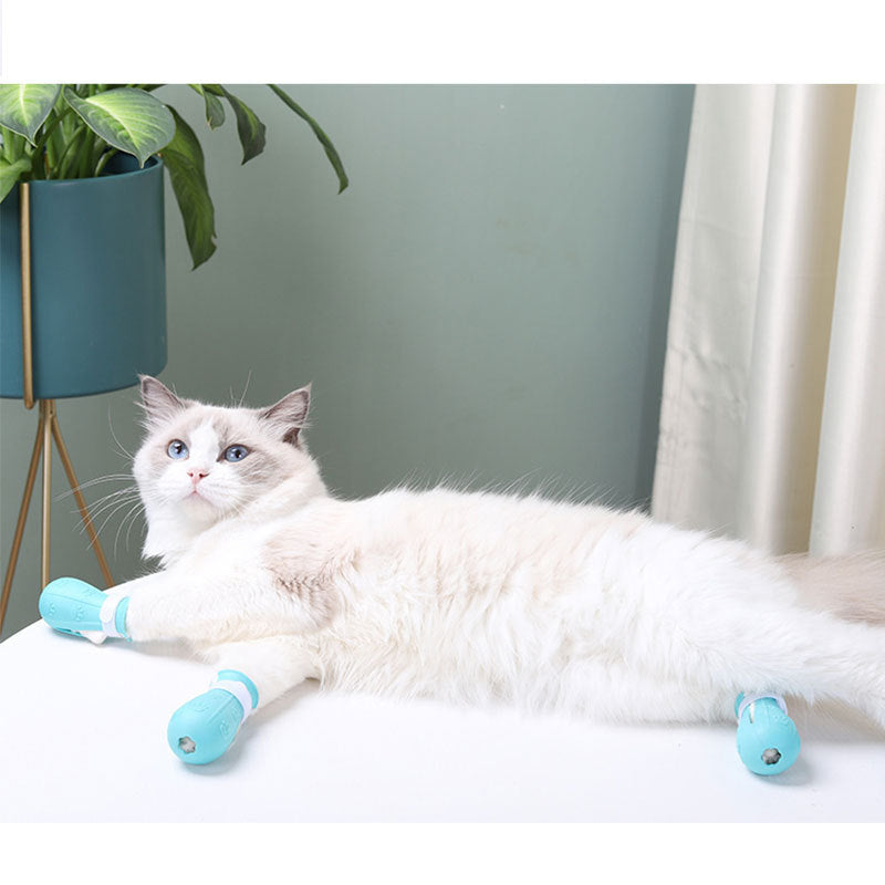 Adjustable Anti-Scratch Cat Paw Covers – Non-Slip