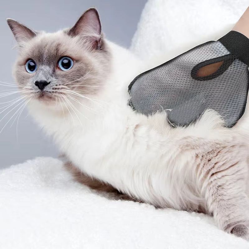 Pet Grooming Glove - Hair Removal, Bath Massage & Shedding Brush
