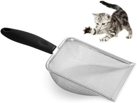 Stainless Steel Cat Litter Scoop with Small Mesh