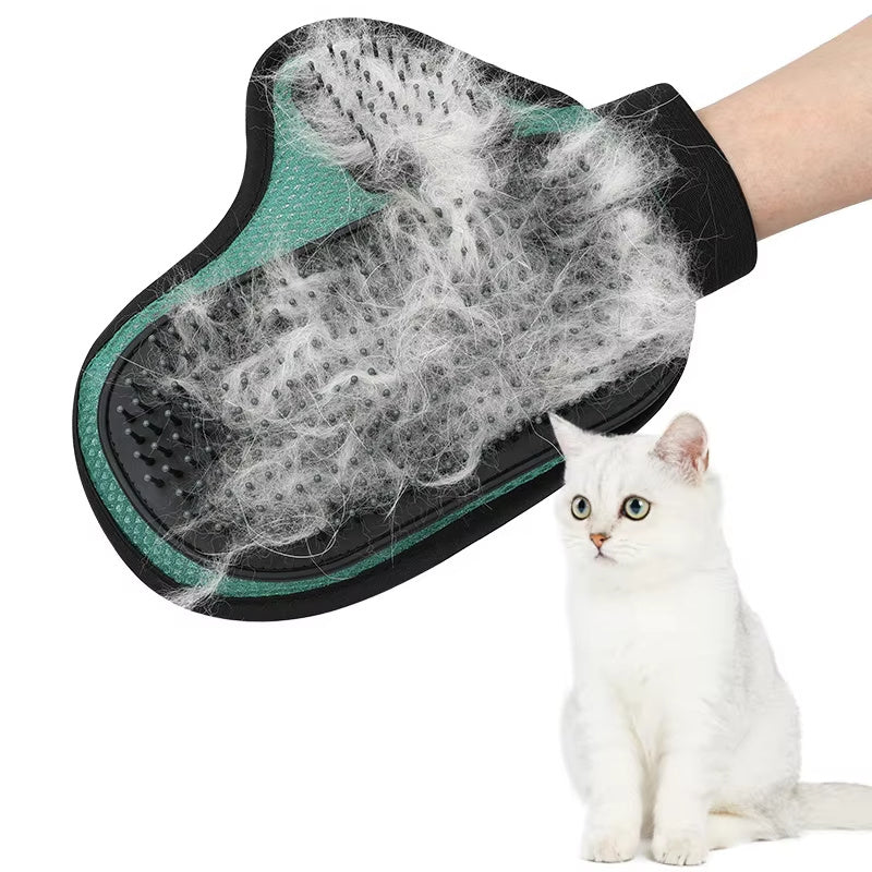 Pet Grooming Glove - Hair Removal, Bath Massage & Shedding Brush