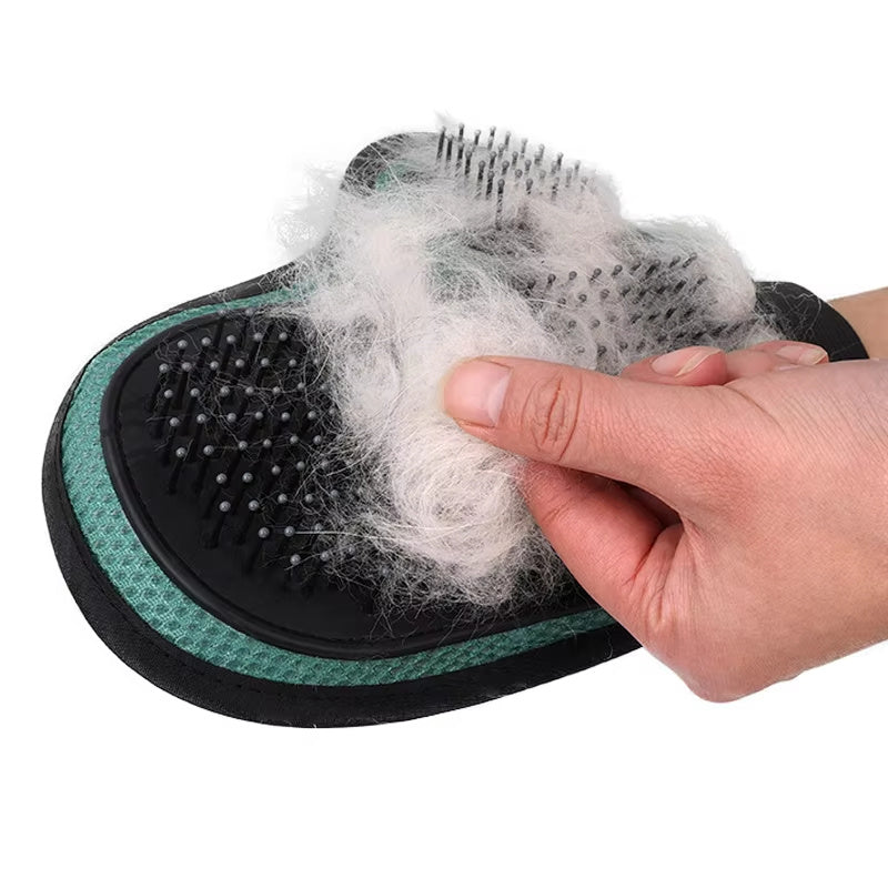 Pet Grooming Glove - Hair Removal, Bath Massage & Shedding Brush