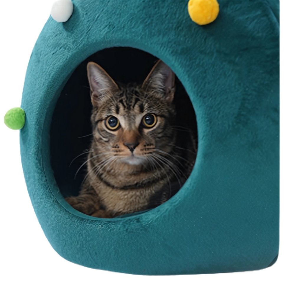 Cat Christmas Tree Bed – Festive Holiday Hideaway