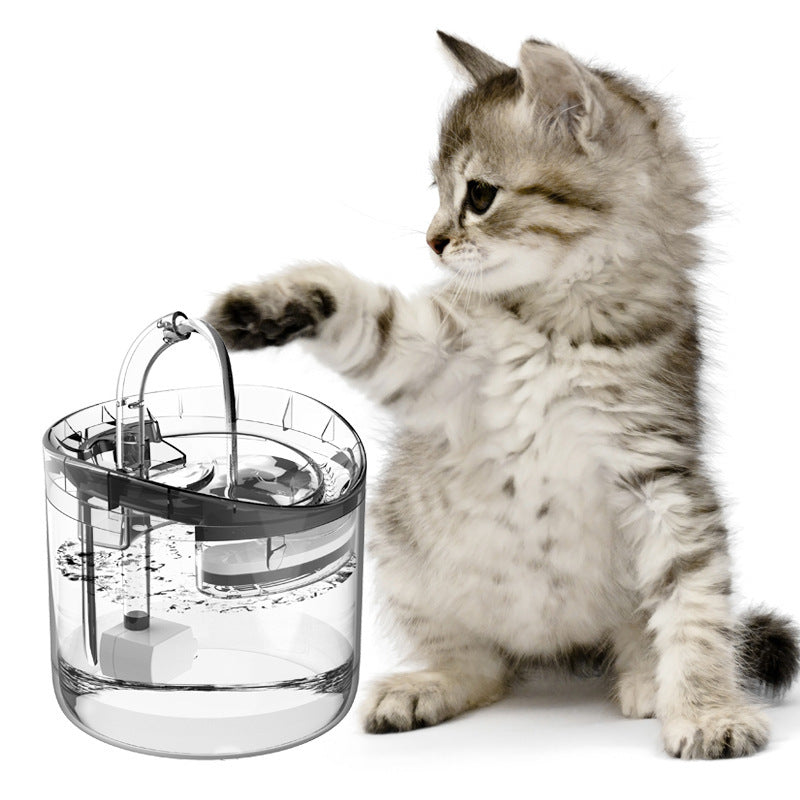 Automatic Cat Water Fountain with Filter – Transparent Design and 1.8L Capacity