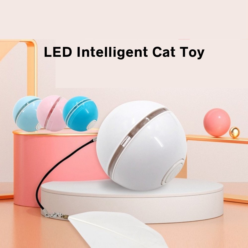 Automatic LED Cat Ball – Smart Play for Curious Cats