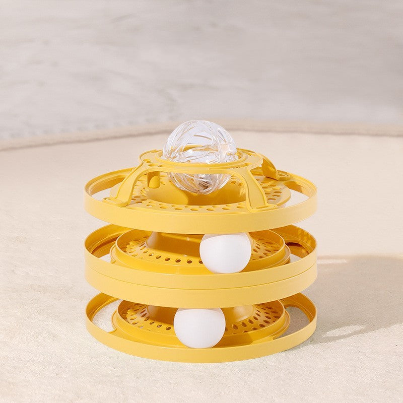 Multi-Level Cat Ball Tower – Stimulates Hunting Instinct & Reduces Anxiety