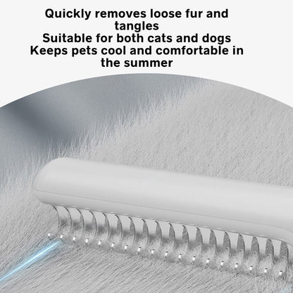 All-in-One Pet Grooming Comb: Slicker Brush, Detangling Tool & Hair Remover for Cats