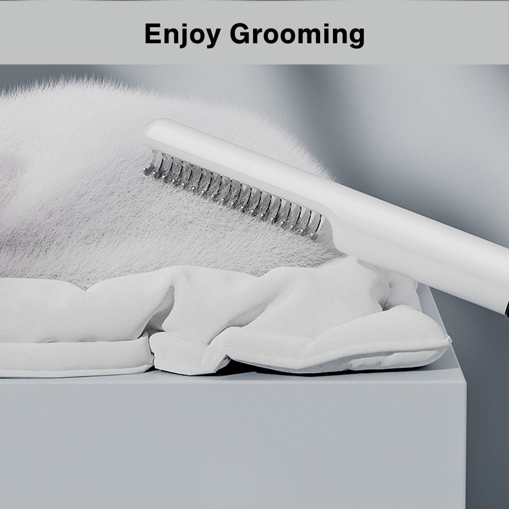 All-in-One Pet Grooming Comb: Slicker Brush, Detangling Tool & Hair Remover for Cats