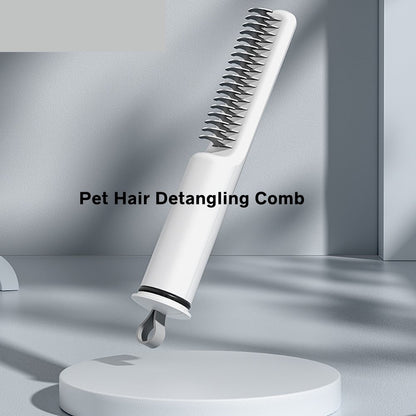 All-in-One Pet Grooming Comb: Slicker Brush, Detangling Tool & Hair Remover for Cats