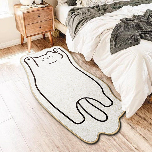 Adorable Plush Cartoon Cat Floor Mat – Soft and Cozy Carpet for Any Room