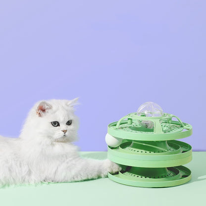 Multi-Level Cat Ball Tower – Stimulates Hunting Instinct & Reduces Anxiety