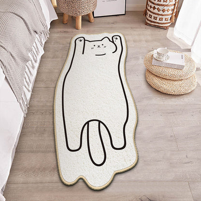 Adorable Plush Cartoon Cat Floor Mat – Soft and Cozy Carpet for Any Room